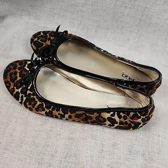 Bongo Womens Flats Divinity Black Leopard Slip On Ballet Shoe Round Toe … - Picture 4 of 13